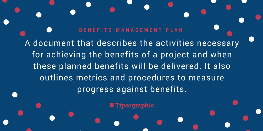 Image titled benefits management plan project management terms