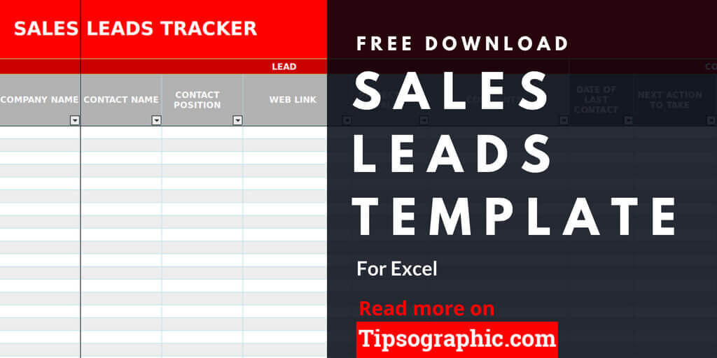 Free Lead Tracking Spreadsheet Template from www.tipsographic.com