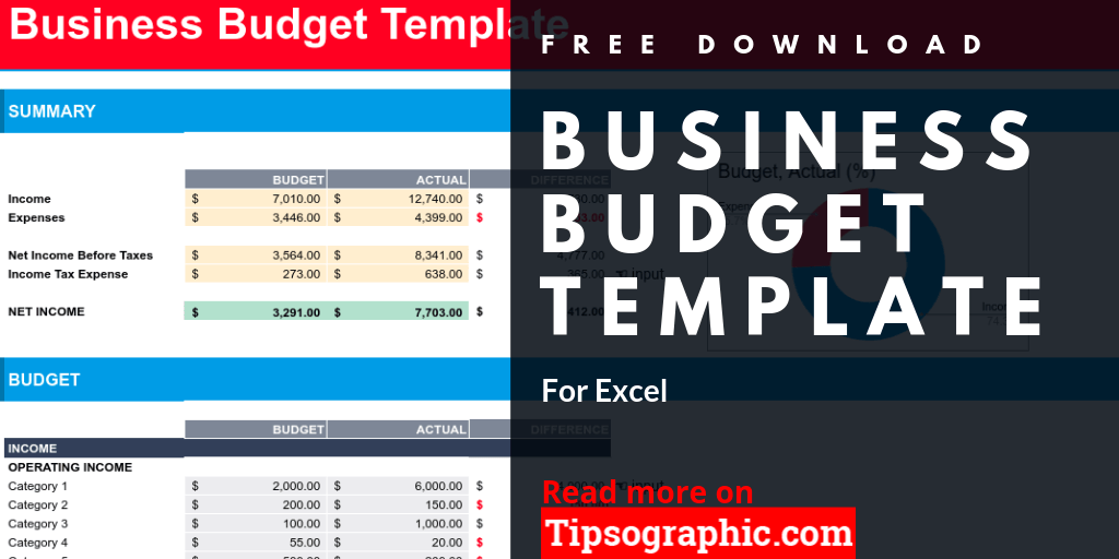 Business Budget Template For Excel Free Download Tipsographic