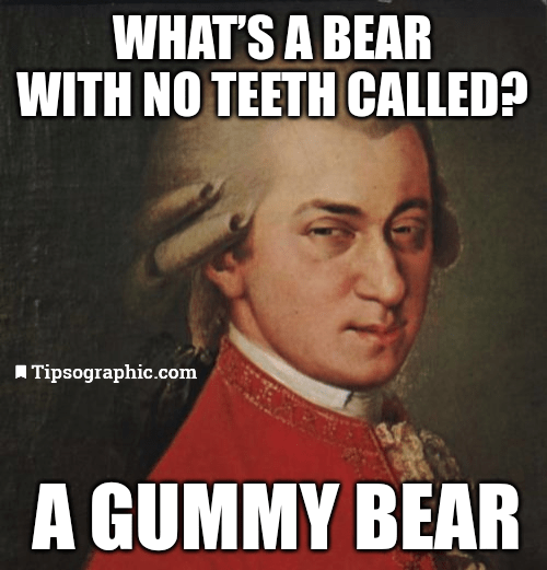 funny mozart meme gummy bear navy humor cyber security puns docker jokes best quotes on intelligence consultant one liners tipsographic