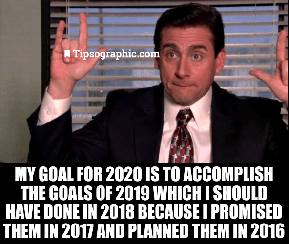 the office meme michael scott mental happy new year memes 2020 meme new year's resolution tipsographic