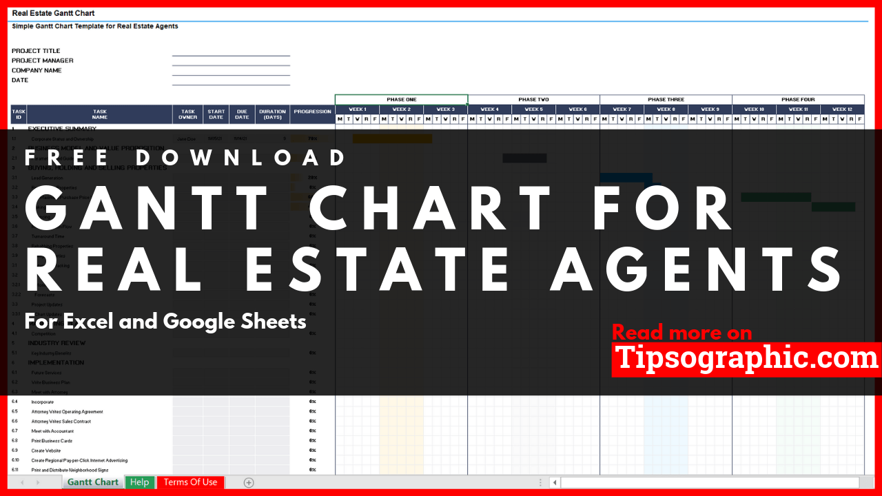 Simple Gantt Chart Template Google Sheets