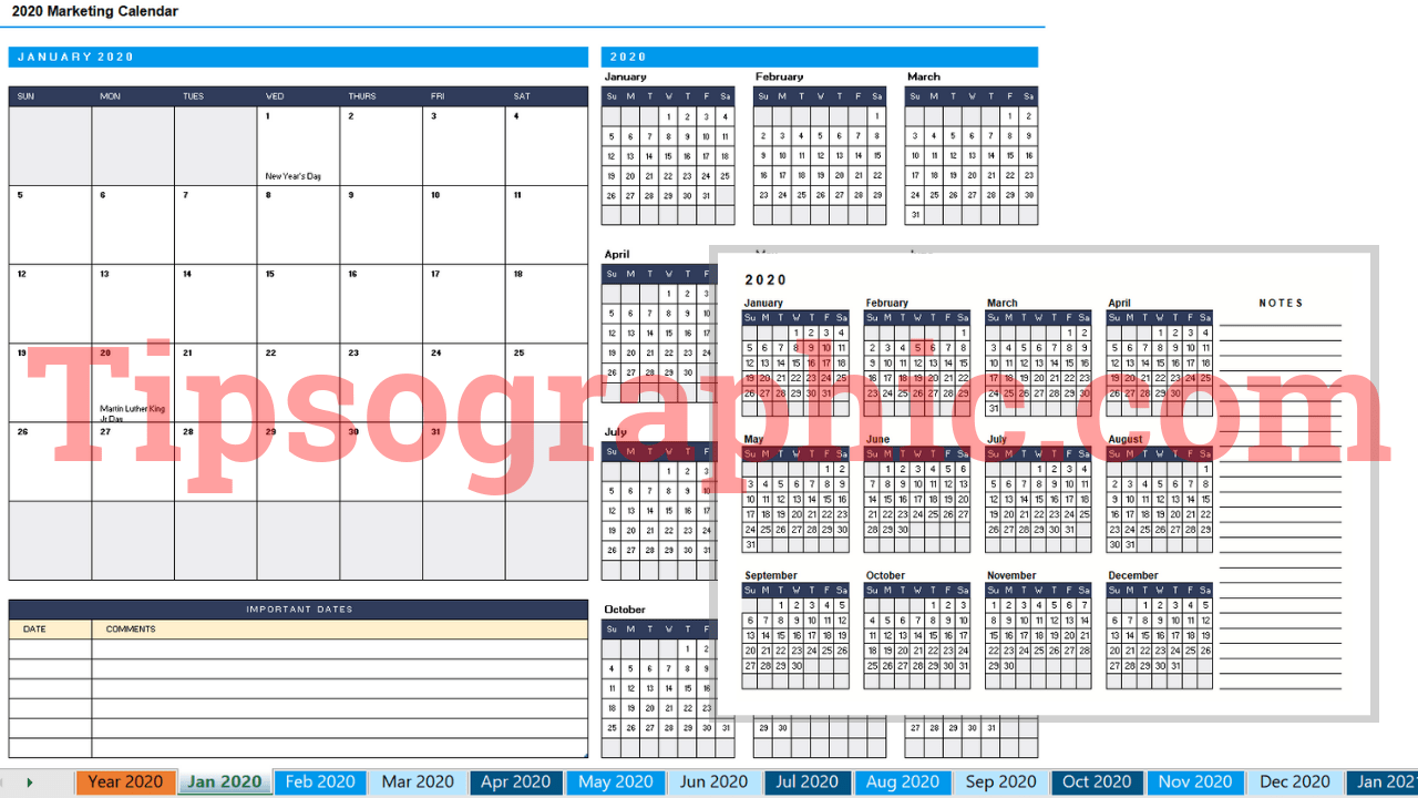 Calendar Template Download from www.tipsographic.com