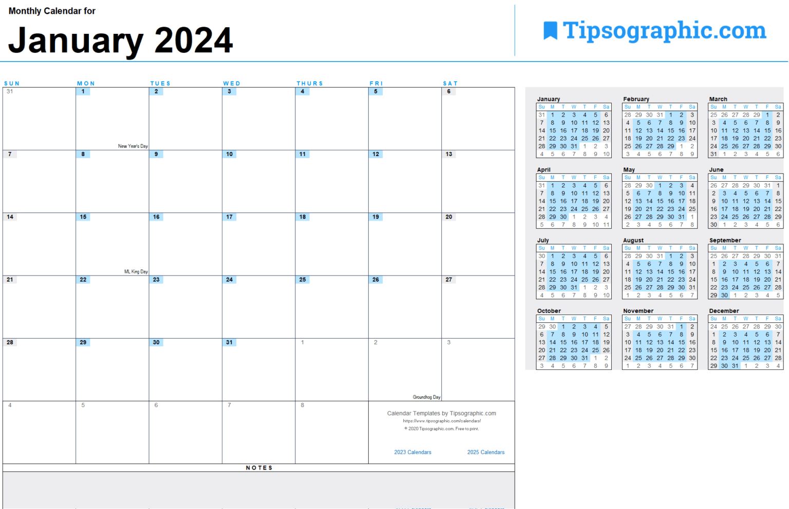 monthly 2024 excel calendar planner free printable templates 2023
