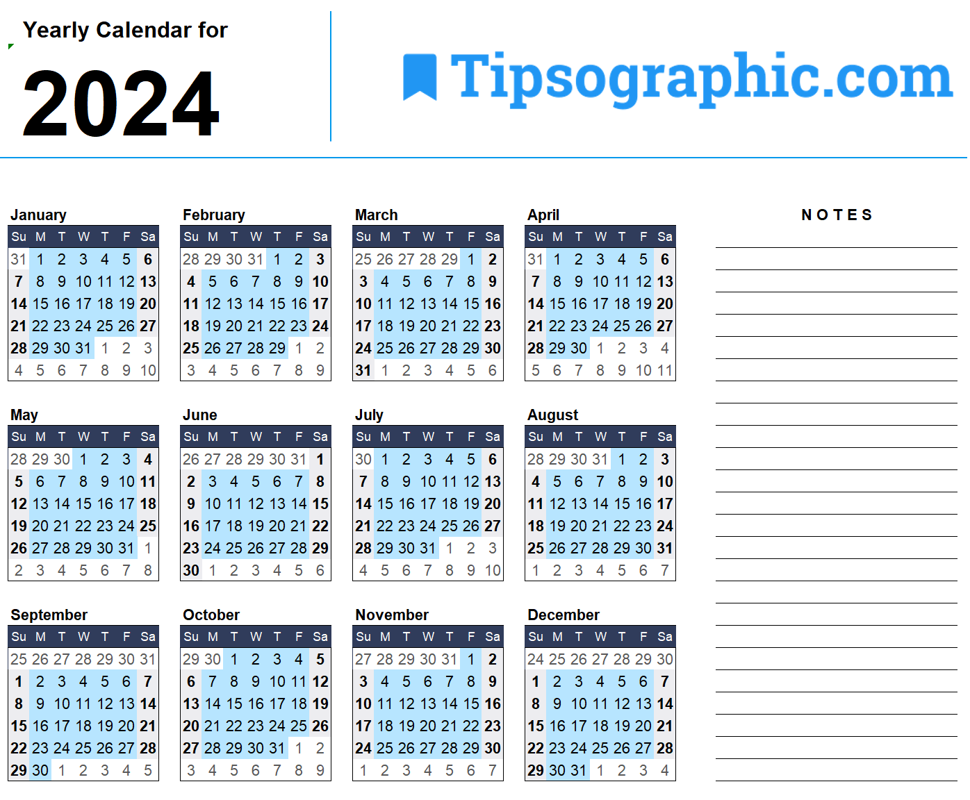 FREE DOWNLOAD > Download the 2024 Yearly Calendar