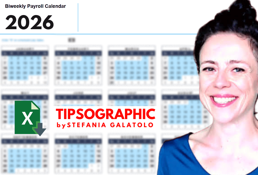 2026 biweekly payroll calendar excel pay schedule stefania galatolo tipsographic