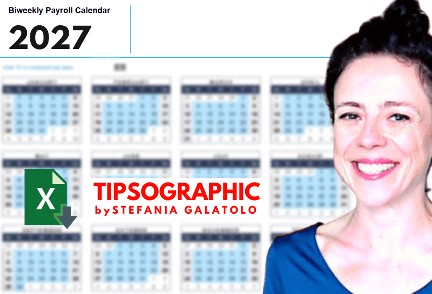2027 biweekly payroll calendar excel pay schedule stefania galatolo tipsographic
